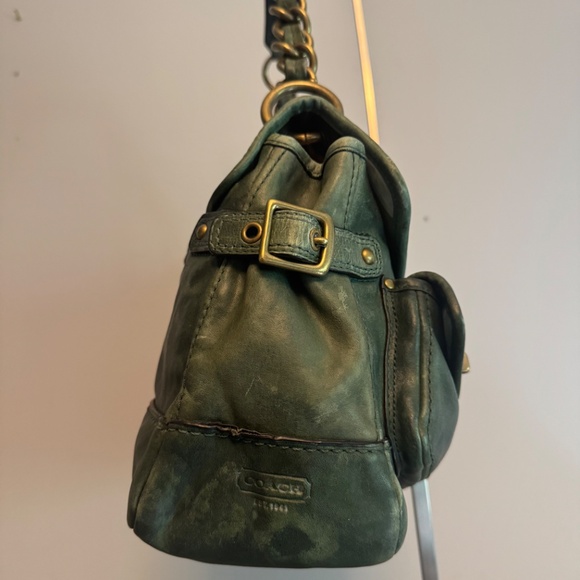 Vintage Coach Leigh Rare Olive Green 11128 65th Anniversary Special Edition Bag - Picture 7 of 15